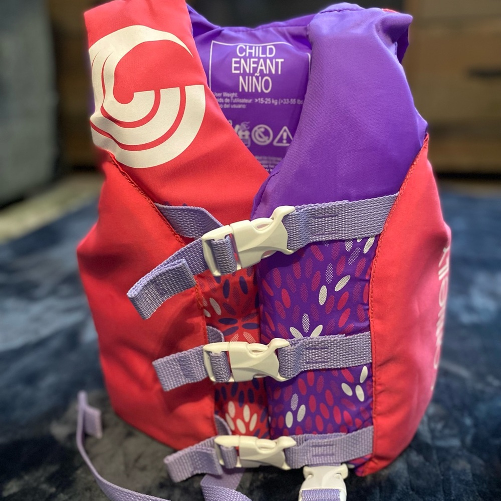 Kids' Red and Purple Life Vest